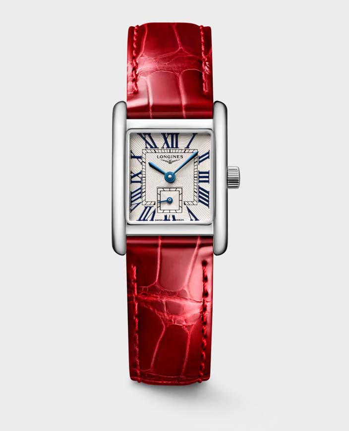 Женские часы Longines Longines Mini DolceVita L5.200.4.71.5, механизм кварцевый, циферблат серебристый, браслет кожа — Изображение 1