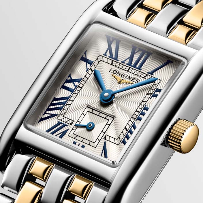 Женские часы Longines Longines Mini DolceVita L5.200.5.70.7, механизм кварцевый, циферблат серебристый, браслет нержавеющая сталь + золото 18к — Изображение 2