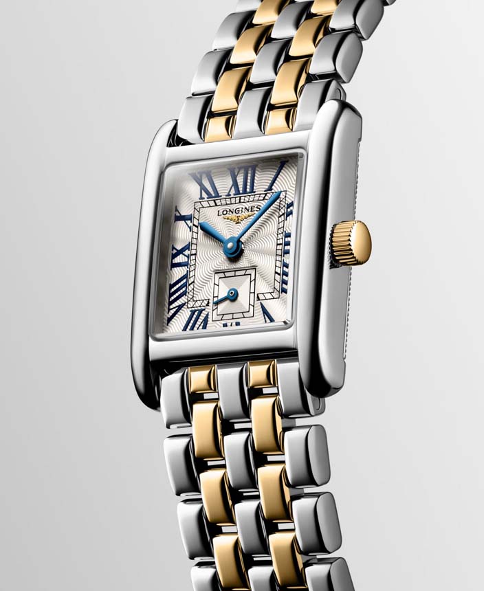 Женские часы Longines Longines Mini DolceVita L5.200.5.70.7, механизм кварцевый, циферблат серебристый, браслет нержавеющая сталь + золото 18к — Изображение 5