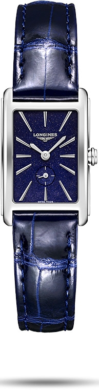 Женские кварцевый часы Longines Longines DolceVita L5.255.4.93.2 синий кожа — Изображение 1