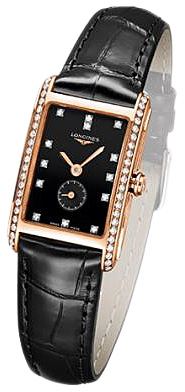 Женские кварцевый часы Longines Longines DolceVita L5.255.9.57.0 черный кожа — Изображение 2