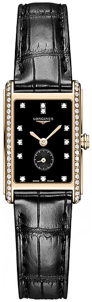 Женские кварцевый часы Longines Longines DolceVita L5.255.9.57.0 черный кожа — Изображение 1