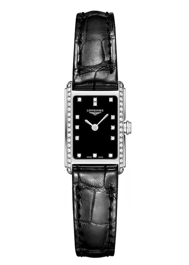 Женские кварцевый часы Longines Longines DolceVita L5.258.0.57.0 черный кожа — Изображение 1