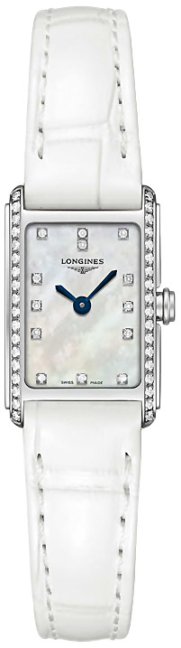 Женские часы Longines Longines DolceVita L5.258.0.87.2, механизм кварцевый, циферблат белый, браслет кожа — Изображение 1