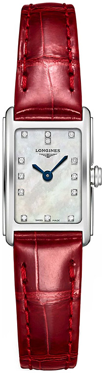 Женские часы Longines Longines DolceVita L5.258.4.87.5, механизм кварцевый, циферблат белый, браслет кожа — Изображение 1