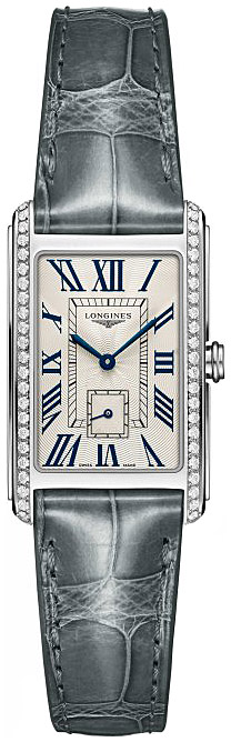 Женские часы Longines Longines DolceVita L5.512.0.71.3, механизм кварцевый, циферблат серебристый, браслет кожа — Изображение 1