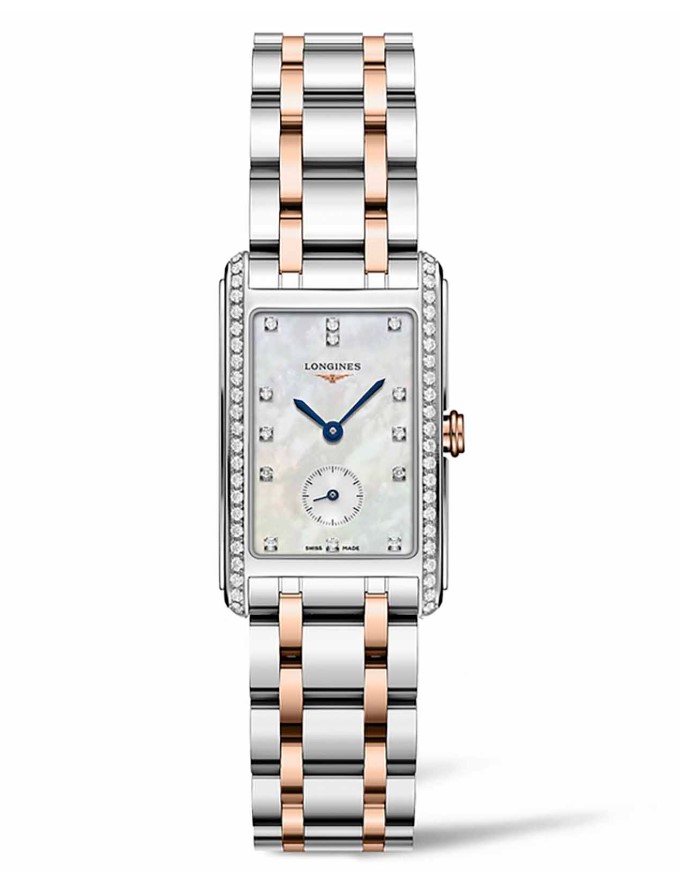 Женские кварцевый часы Longines Longines DolceVita L5.512.5.89.7 белый нержавеющая сталь + золото 18к — Изображение 1