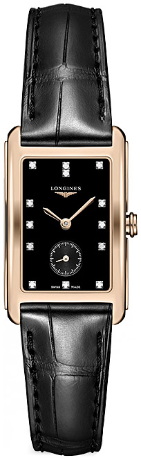 Женские кварцевый часы Longines Longines DolceVita L5.512.8.57.0 черный кожа — Изображение 1