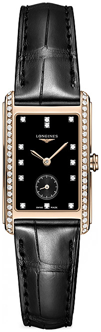 Женские кварцевый часы Longines Longines DolceVita L5.512.9.57.0 черный кожа — Изображение 1