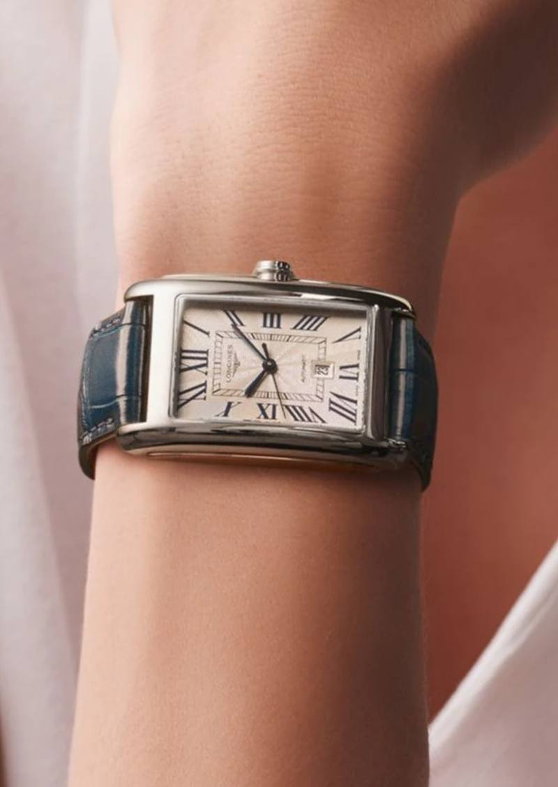 Мужские механический с автоподзаводом часы Longines Longines DolceVita L5.757.4.71.9 серебристый кожа — Изображение 2