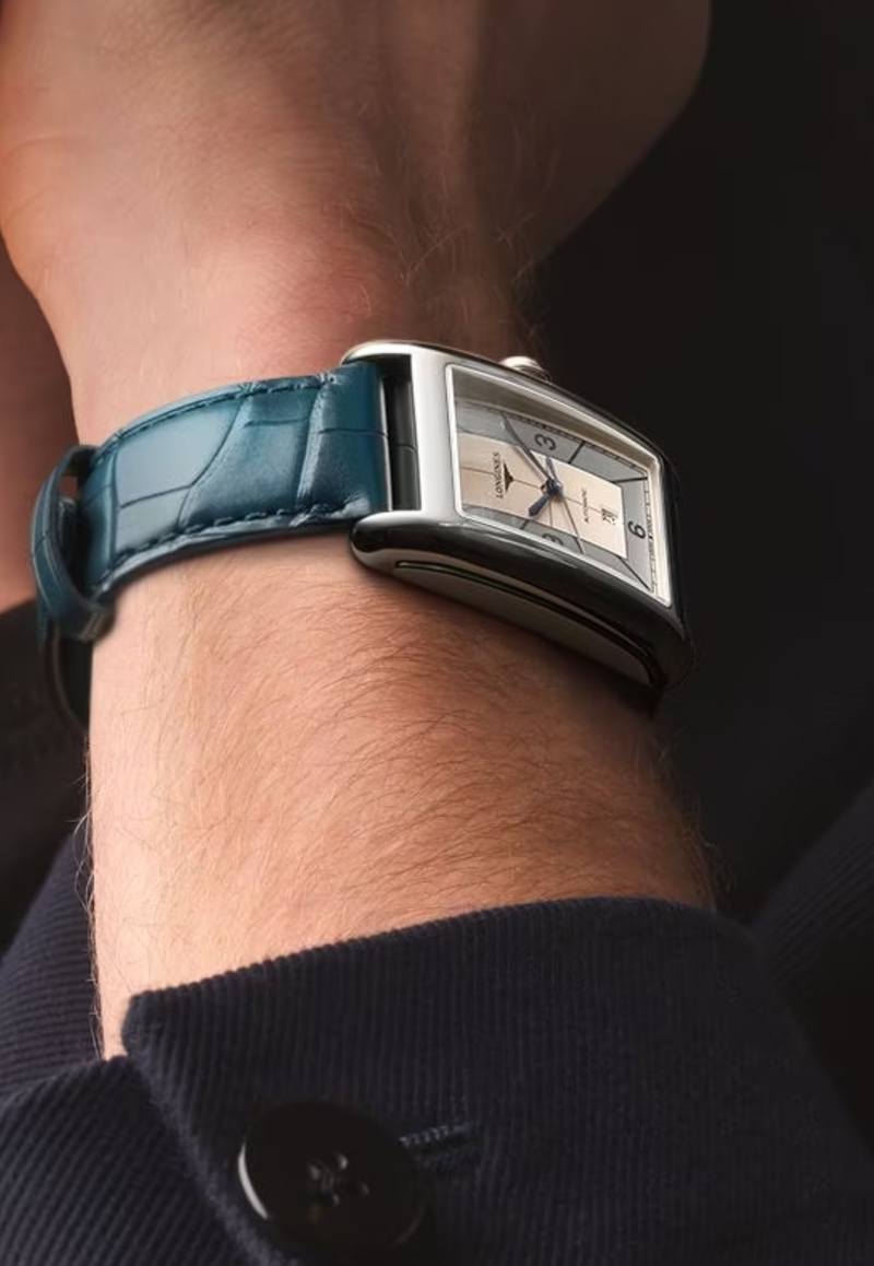 Мужские механический  с автоподзаводом часы Longines Longines DolceVita L5.757.4.73.9 белый кожа — Изображение 2