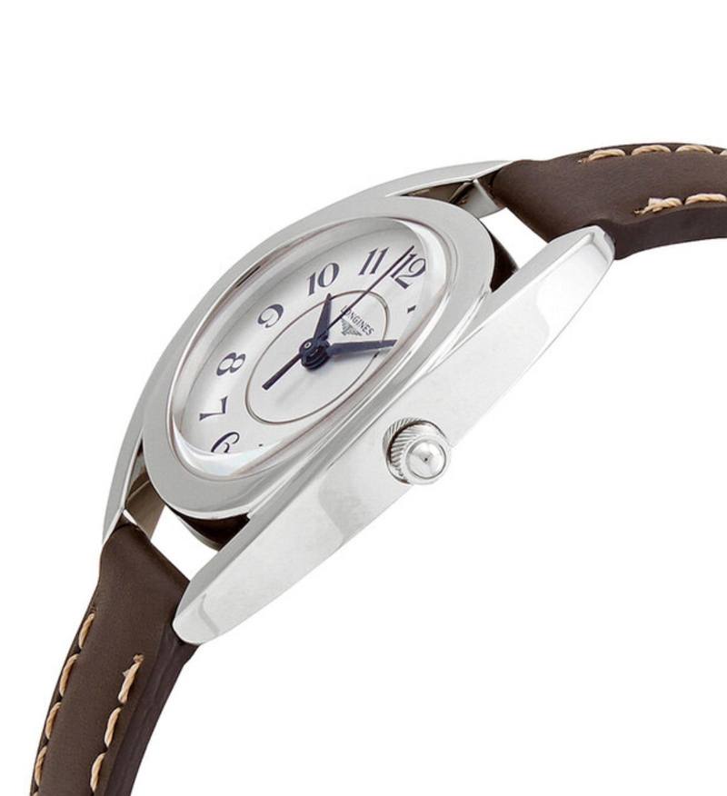 Женские кварцевый часы Longines The Longines Equestrian Collection L6.135.4.73.2 белый кожа — Изображение 3