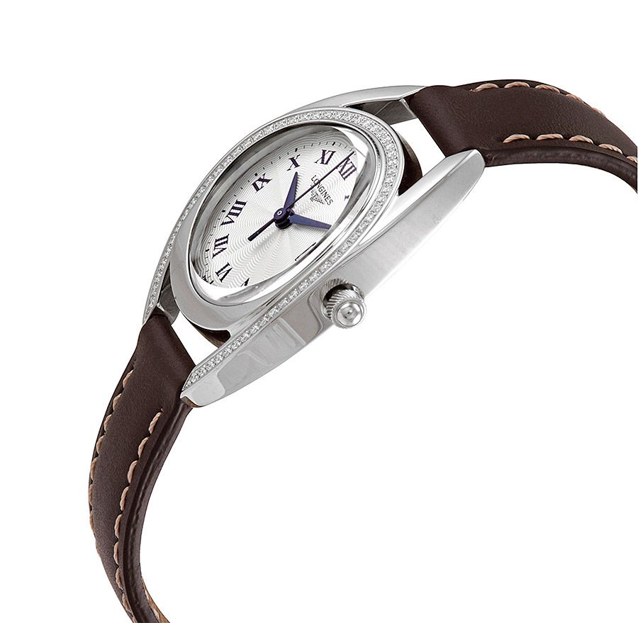 Женские часы Longines The Longines Equestrian Collection L6.136.0.71.2, механизм кварцевый, циферблат серебристый, браслет кожа — Изображение 3