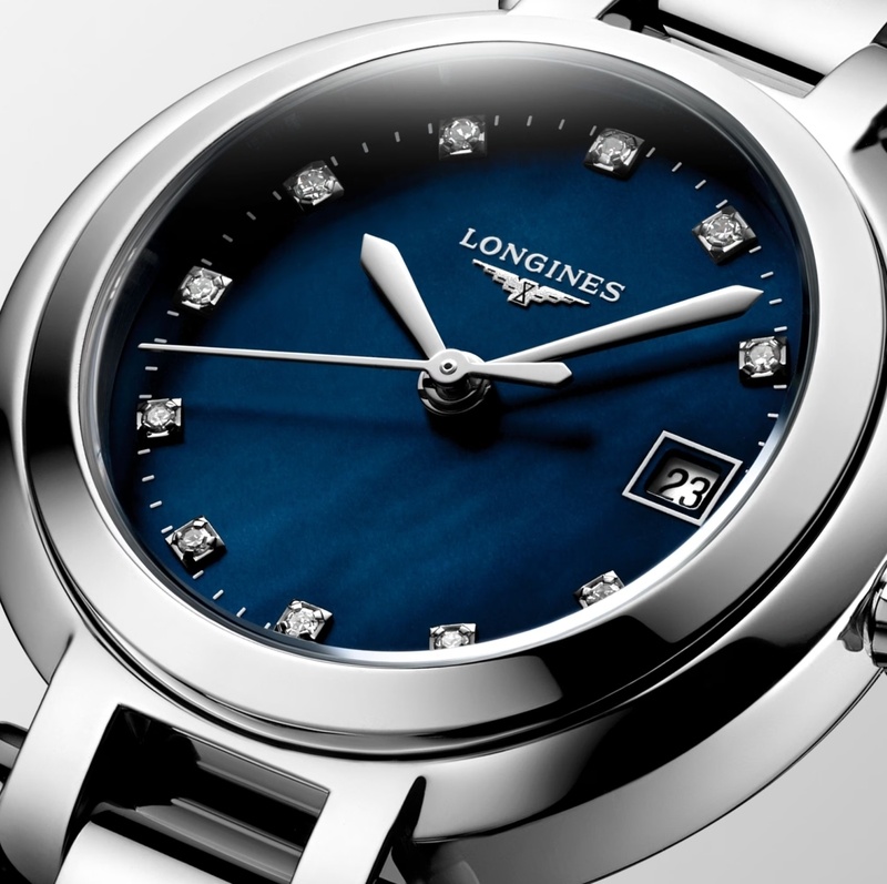Женские кварцевый часы Longines Longines PrimaLuna L8.110.4.98.6 синий нержавеющая сталь — Изображение 4