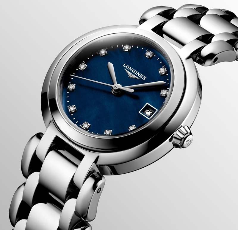 Женские кварцевый часы Longines Longines PrimaLuna L8.110.4.98.6 синий нержавеющая сталь — Изображение 5
