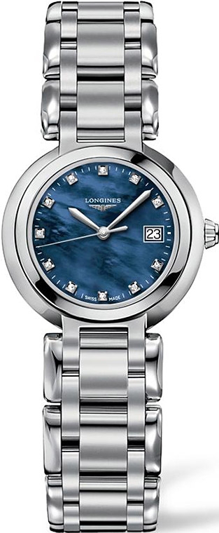 Женские кварцевый часы Longines Longines PrimaLuna L8.110.4.98.6 синий нержавеющая сталь — Изображение 1