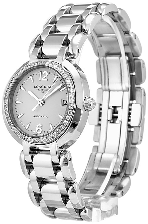 Женские часы Longines Longines PrimaLuna L8.111.0.16.6, механизм механический с автоподзаводом, циферблат белый, браслет нержавеющая сталь — Изображение 2