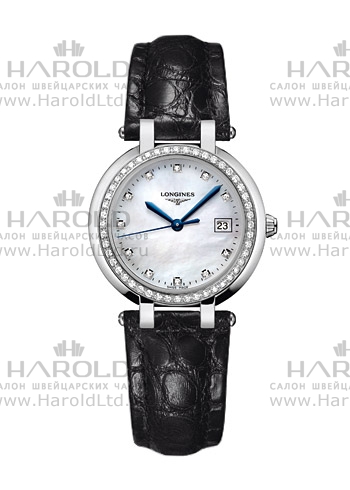 Женские часы Longines Longines PrimaLuna L8.112.0.87.2, механизм кварцевый, циферблат белый, браслет кожа — Изображение 1