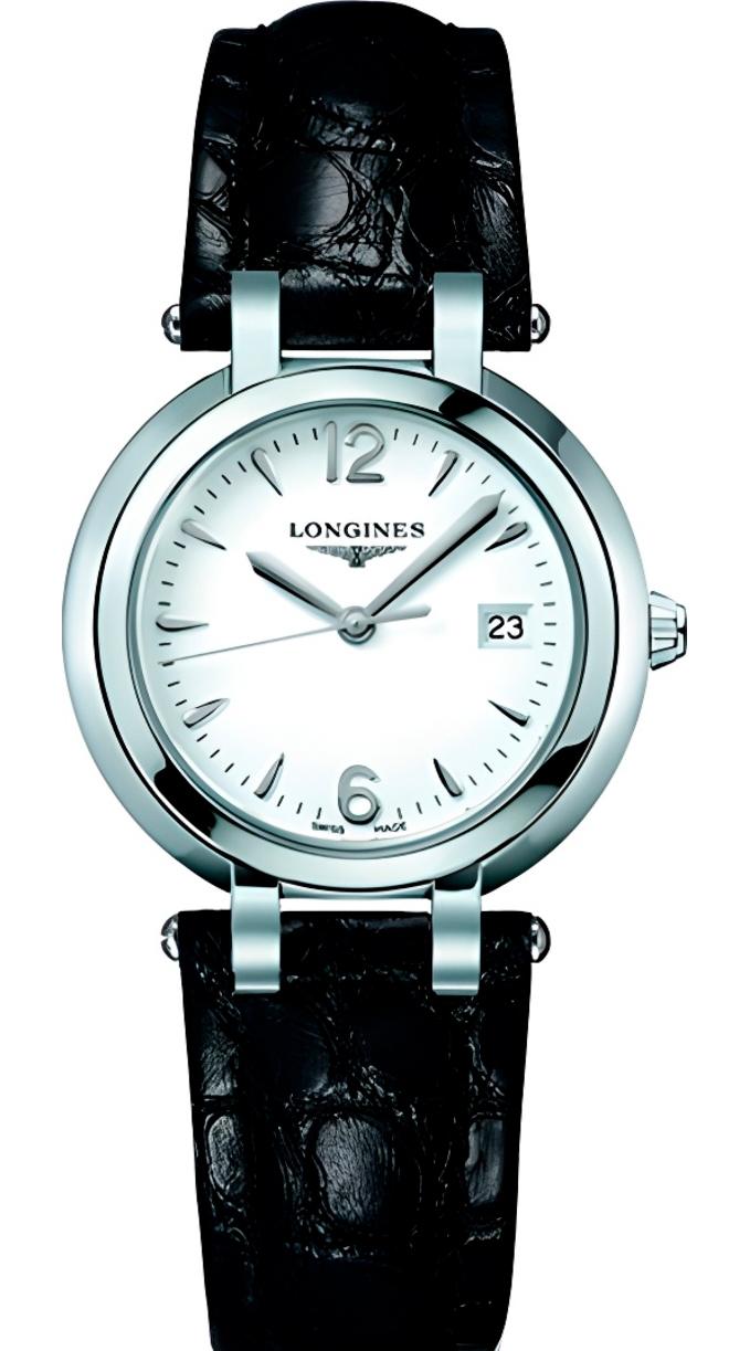 Женские кварцевый часы Longines Longines PrimaLuna L8.112.4.16.2 белый кожа — Изображение 1
