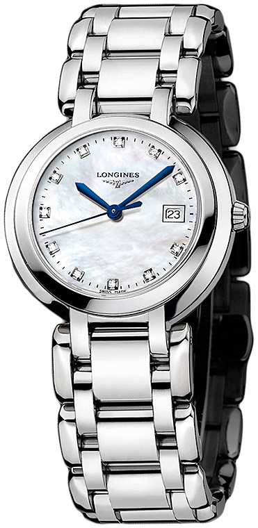 Женские часы Longines Longines PrimaLuna L8.112.4.87.6, механизм кварцевый, циферблат белый, браслет нержавеющая сталь — Изображение 2