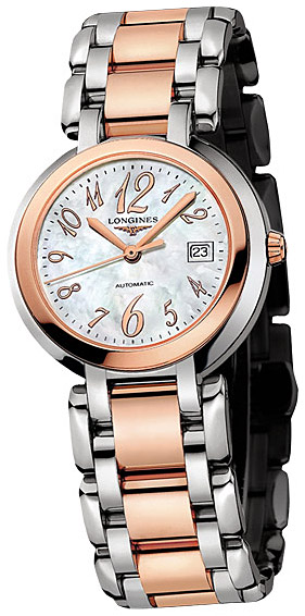 Женские часы Longines Longines PrimaLuna L8.113.5.83.6, механизм механический с автоподзаводом, циферблат белый, браслет нержавеющая сталь + золото 18к — Изображение 2