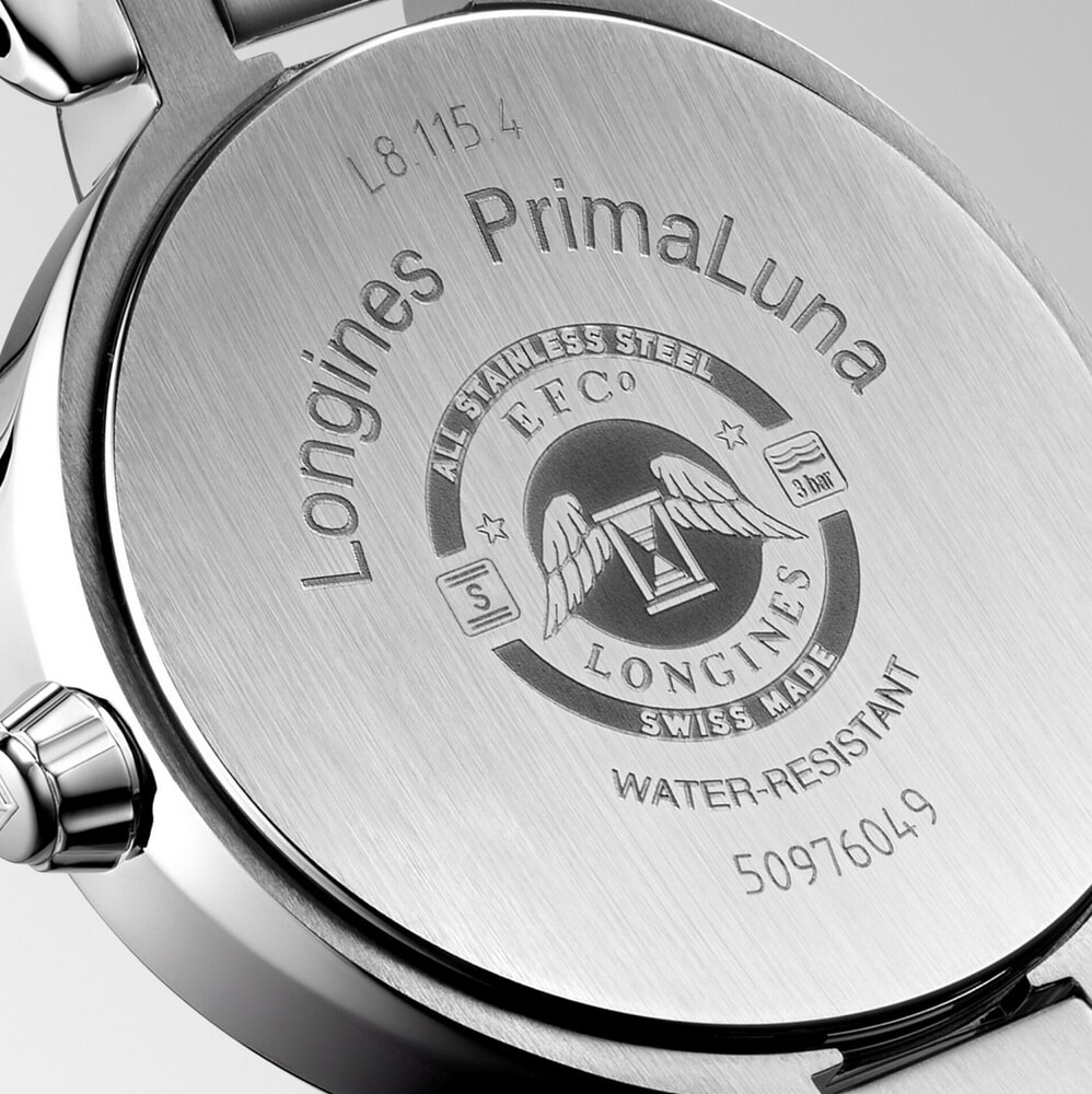 Женские кварцевый часы Longines Longines PrimaLuna L8.115.4.61.6 зеленый нержавеющая сталь — Изображение 5