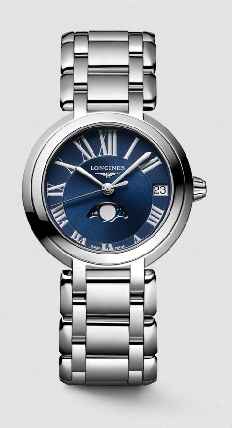 Женские кварцевый часы Longines Longines PrimaLuna L8.115.4.91.6 синий нержавеющая сталь — Изображение 1