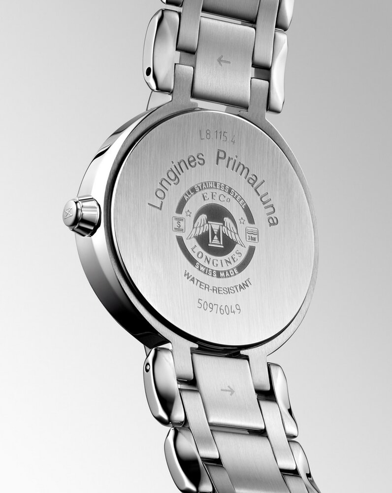 Женские часы Longines Longines PrimaLuna L8.115.4.92.6, механизм кварцевый, циферблат красный, браслет нержавеющая сталь — Изображение 3