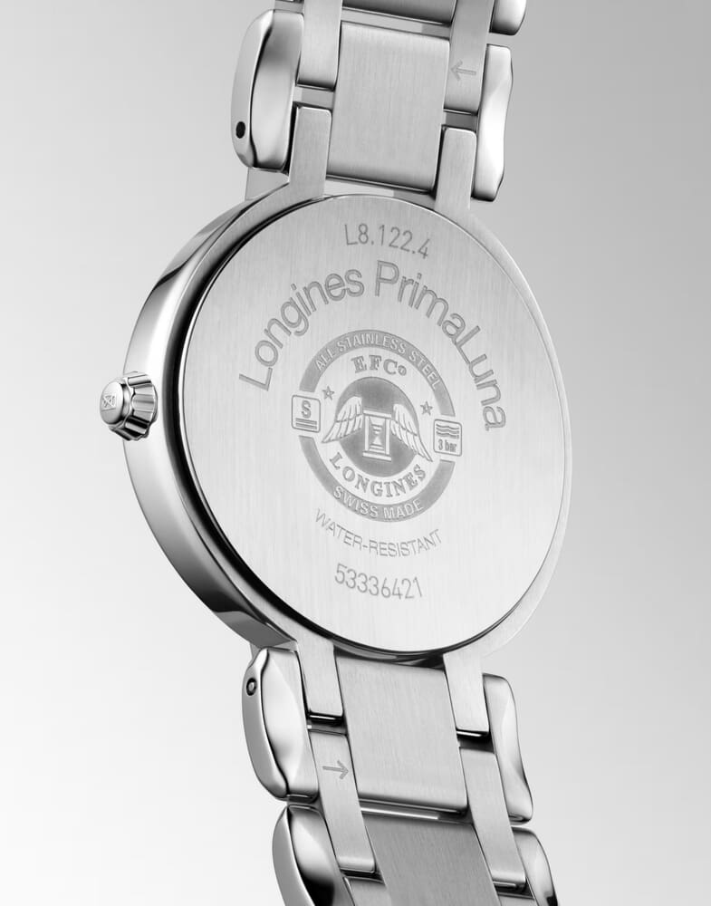 Женские кварцевый часы Longines Longines PrimaLuna L8.122.4.71.6 серебристый нержавеющая сталь — Изображение 4