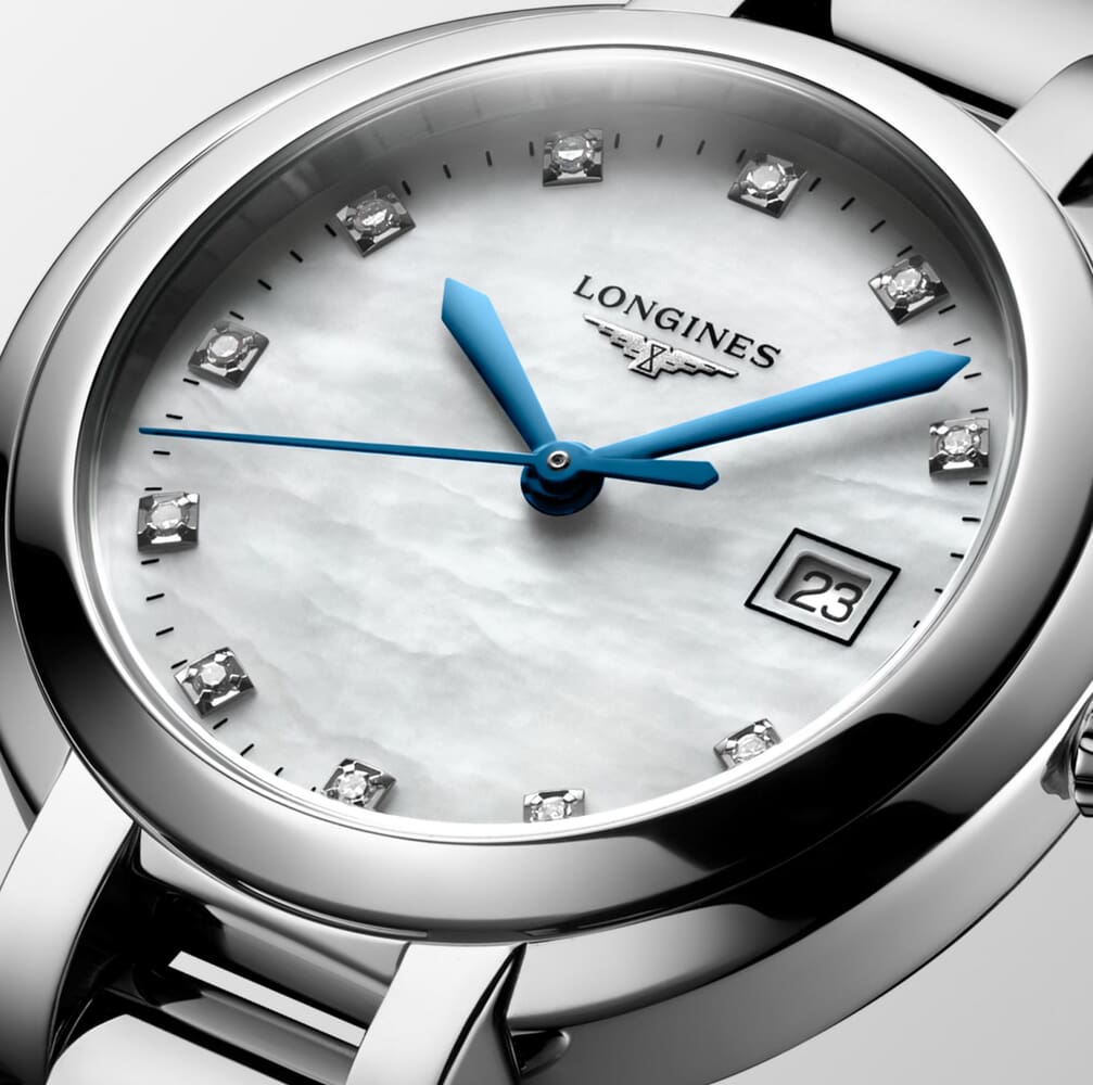 Женские кварцевый часы Longines Longines PrimaLuna L8.122.4.87.6 белый нержавеющая сталь — Изображение 7