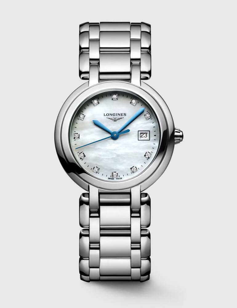 Женские кварцевый часы Longines Longines PrimaLuna L8.122.4.87.6 белый нержавеющая сталь — Изображение 1