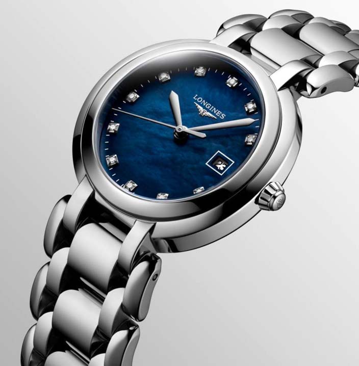 Женские кварцевый часы Longines Longines PrimaLuna L8.122.4.98.6 синий нержавеющая сталь — Изображение 2
