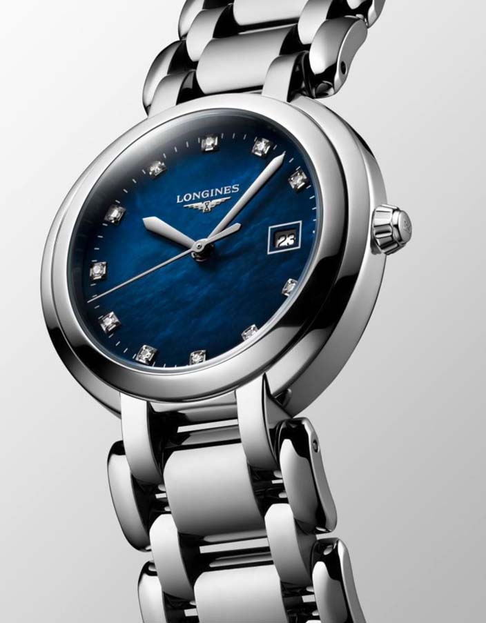 Женские кварцевый часы Longines Longines PrimaLuna L8.122.4.98.6 синий нержавеющая сталь — Изображение 7
