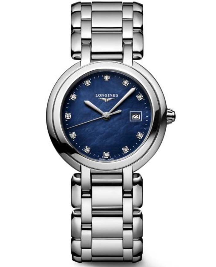 Женские кварцевый часы Longines Longines PrimaLuna L8.122.4.98.6 синий нержавеющая сталь — Изображение 1