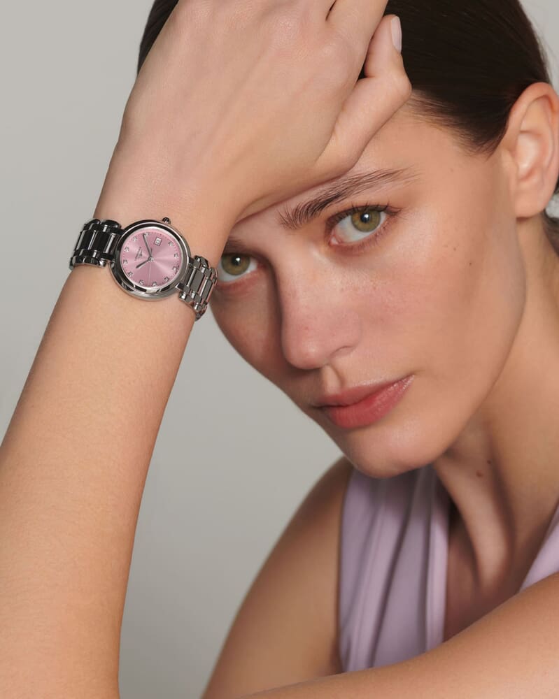 Женские кварцевый часы Longines Longines PrimaLuna L8.122.4.99.6 розовый нержавеющая сталь — Изображение 9