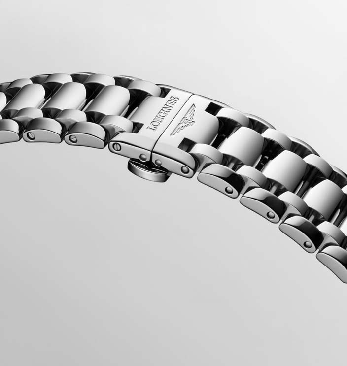 Женские часы Longines Longines PrimaLuna L8.126.4.87.6, механизм механический с автоподзаводом, циферблат серебристый, браслет нержавеющая сталь — Изображение 6