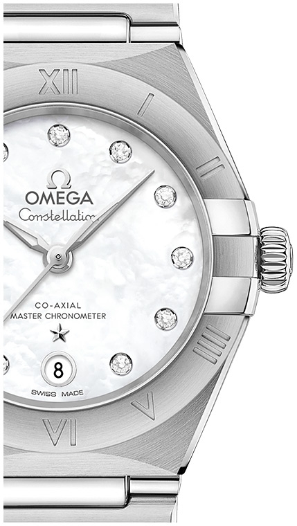 Женские часы Omega Constellation 131.10.29.20.55.001, механизм механический хронометр с автоподзаводом, циферблат белый, браслет нержавеющая сталь — Изображение 2