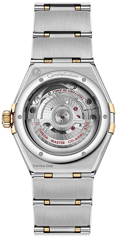 Женские часы Omega Constellation 131.20.29.20.52.002, механизм механический хронометр с автоподзаводом, циферблат серебристый, браслет нержавеющая сталь + золото 18к — Изображение 3