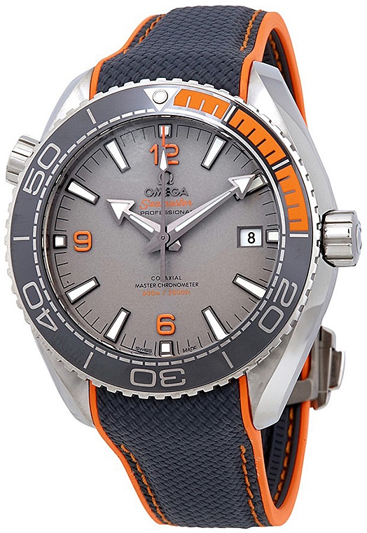 Мужские часы Omega Seamaster Planet Ocean 600 m 215.92.44.21.99.001, механизм механический хронометр с автоподзаводом, циферблат серебристый, браслет каучук — Изображение 2