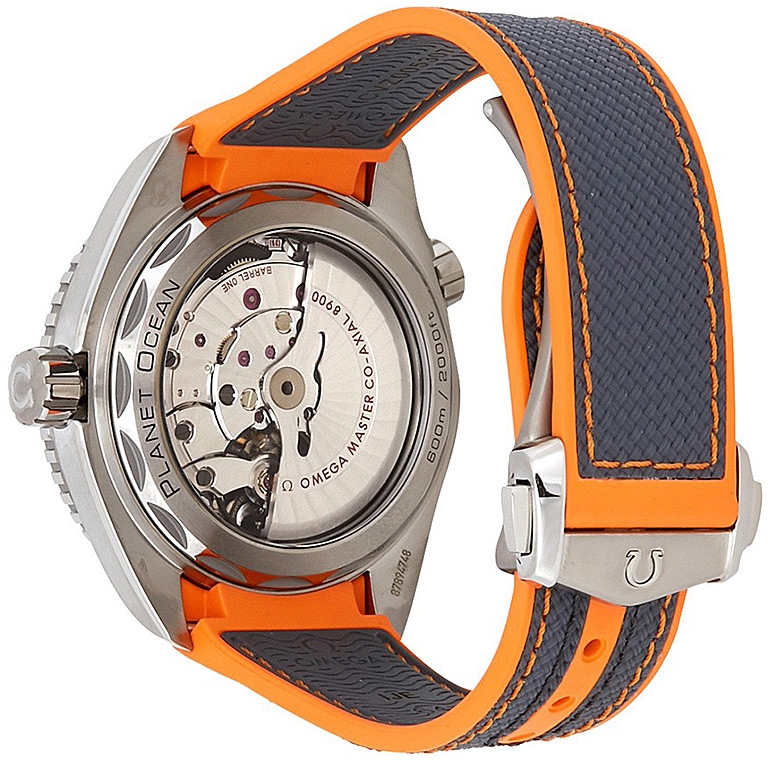 Мужские часы Omega Seamaster Planet Ocean 600 m 215.92.44.21.99.001, механизм механический хронометр с автоподзаводом, циферблат серебристый, браслет каучук — Изображение 5