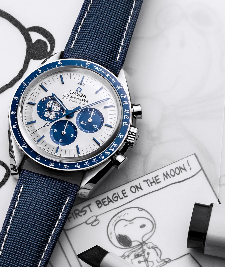 Мужские механизм с  ручным заводом, коаксиальный спуск часы Omega Speedmaster Moonwatch 310.32.42.50.02.001 серебристый текстиль — Изображение 2