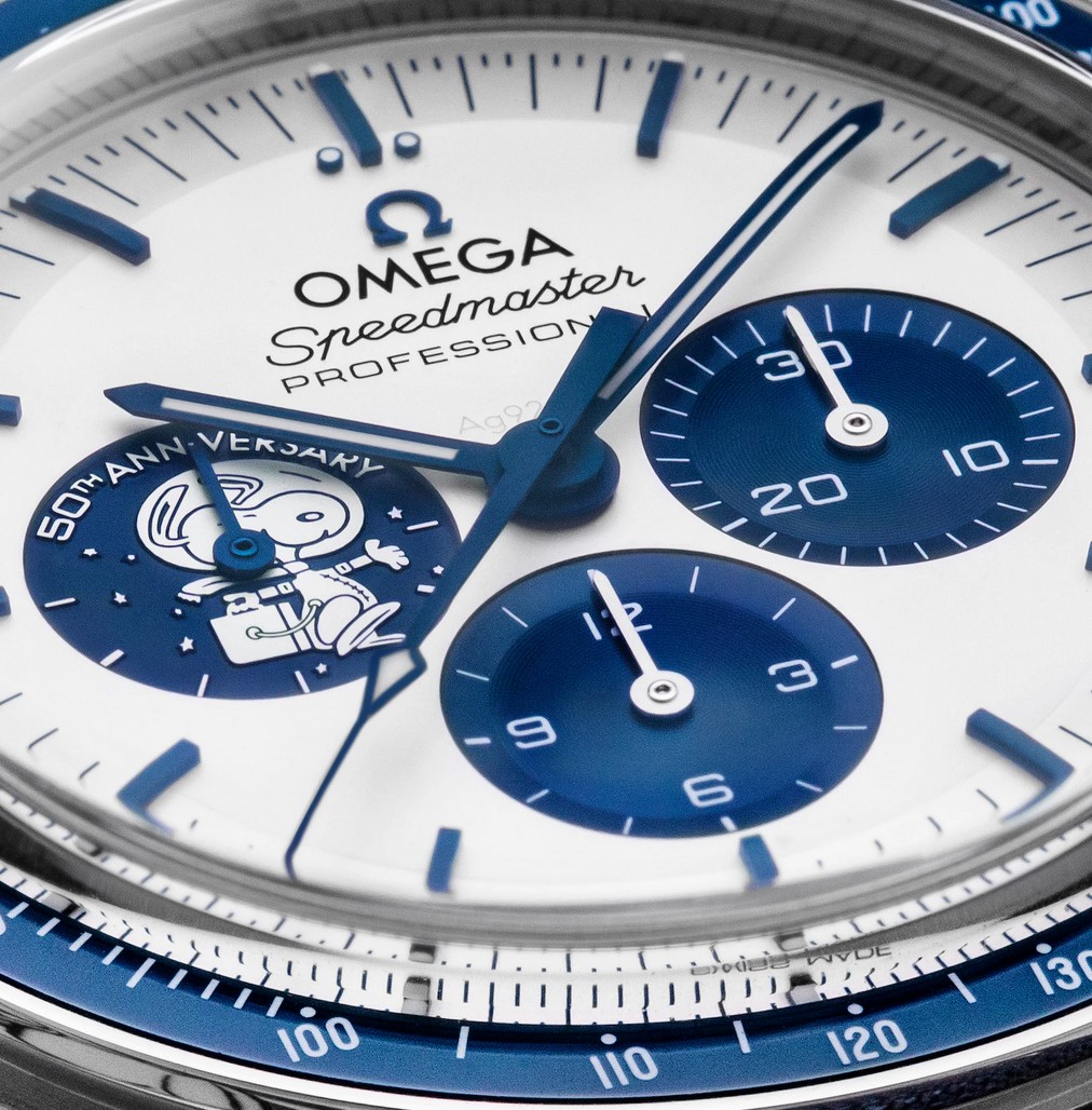 Мужские механизм с  ручным заводом, коаксиальный спуск часы Omega Speedmaster Moonwatch 310.32.42.50.02.001 серебристый текстиль — Изображение 4