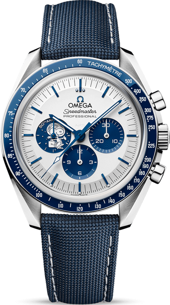 Мужские механизм с  ручным заводом, коаксиальный спуск часы Omega Speedmaster Moonwatch 310.32.42.50.02.001 серебристый текстиль — Изображение 1