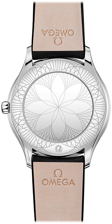 Женские часы Omega De Ville Tresor 428.17.36.60.05.001, механизм кварцевый, циферблат белый, браслет текстиль + кожа — Изображение 3