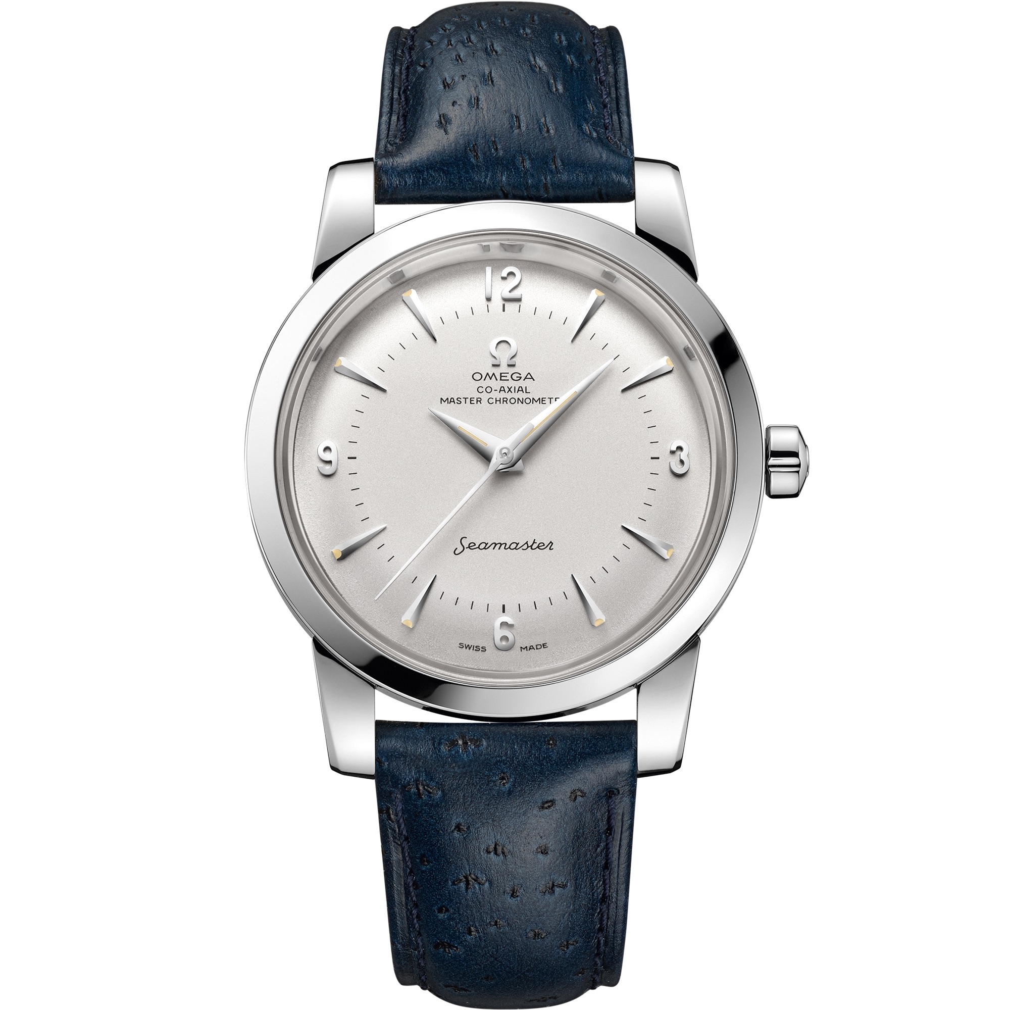 Унисекс часы Omega Seamaster 511.13.38.20.02.001, механизм механический с автоподзаводом, циферблат серебристый, браслет кожа — Изображение 1