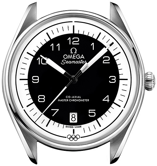 Мужские часы Omega Olympic Official Timekeeper 522.32.40.20.01.003, механизм механический хронометр с автоподзаводом, циферблат черный, браслет кожа — Изображение 5