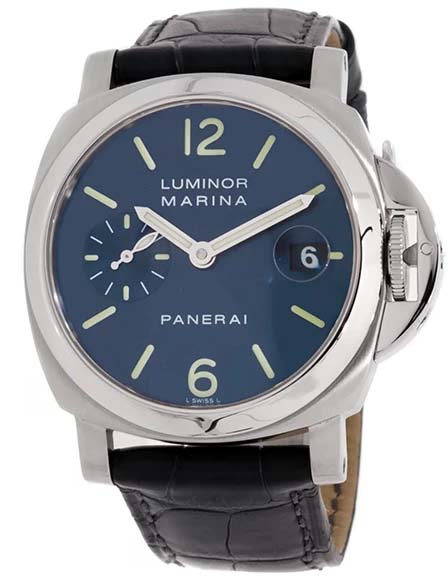 Мужские механические с автоподзаводом часы Panerai Luminor PAM 00070 синий кожа — Изображение 1