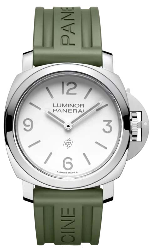 Мужские механический с ручным заводом часы Panerai Luminor PAM01087 белый каучук — Изображение 1