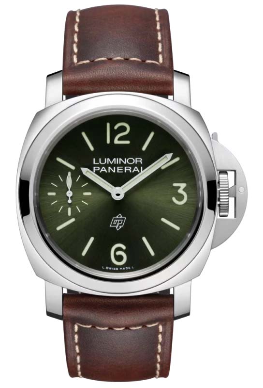 Мужские механический с ручным заводом часы Panerai Luminor PAM01624 зеленый кожа — Изображение 1