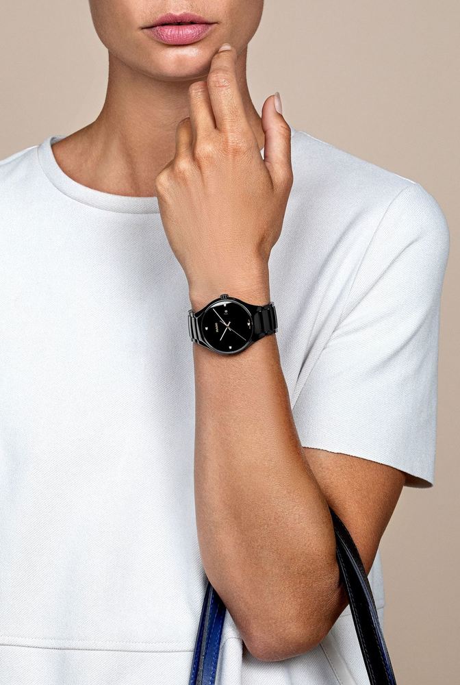 Унисекс кварцевый часы Rado True 073.0238.3.071 черный керамика + титан — Изображение 5